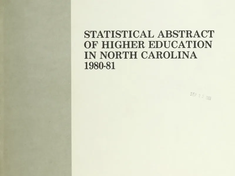 NC Higher Ed 1980-1981